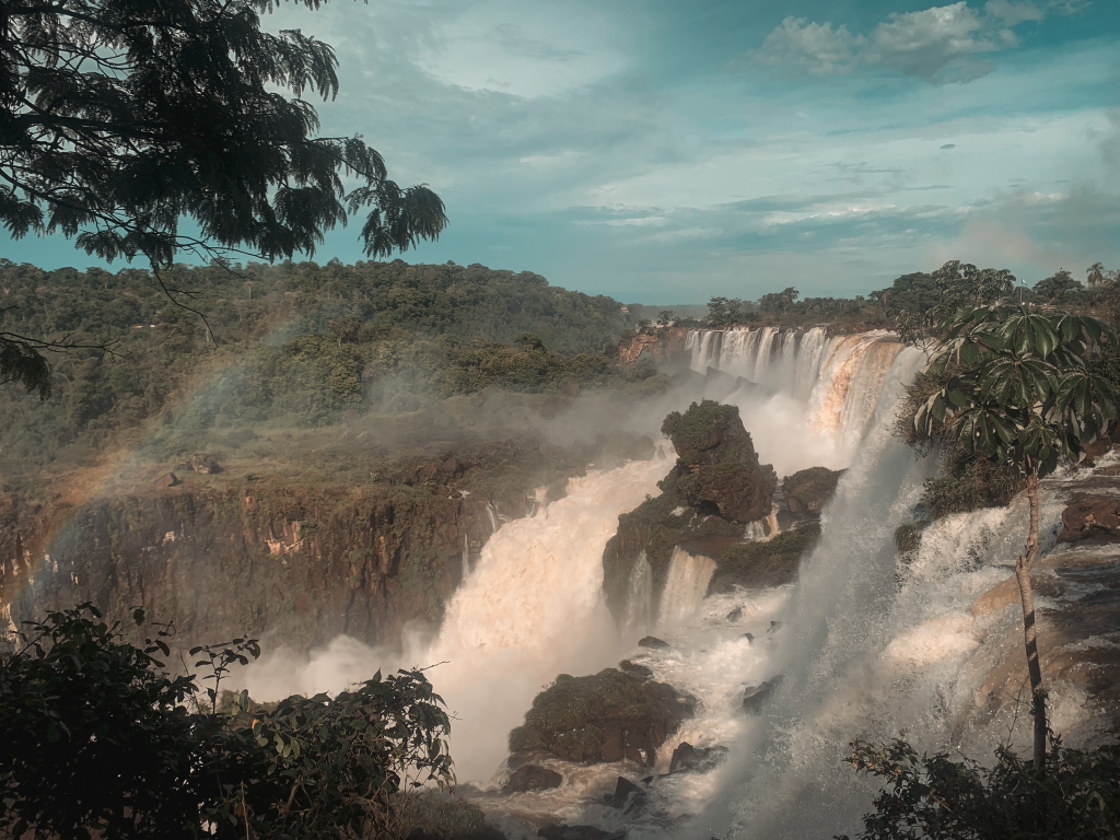 Iguazu Falls rainbow Argentina